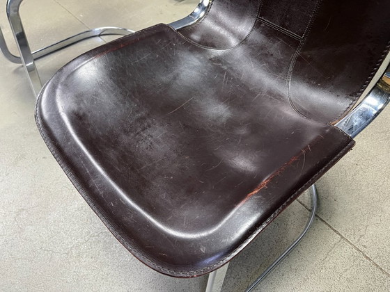 Image 1 of Vintage eetkamerstoelen van Willy Rizzo voor Cidue, set van 5, jaren 70.