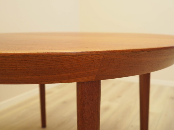 Image 1 of Round teak table, Danish design, 1960s, manufacturer: Gudme Møbelfabrik, designer: Ole Hald