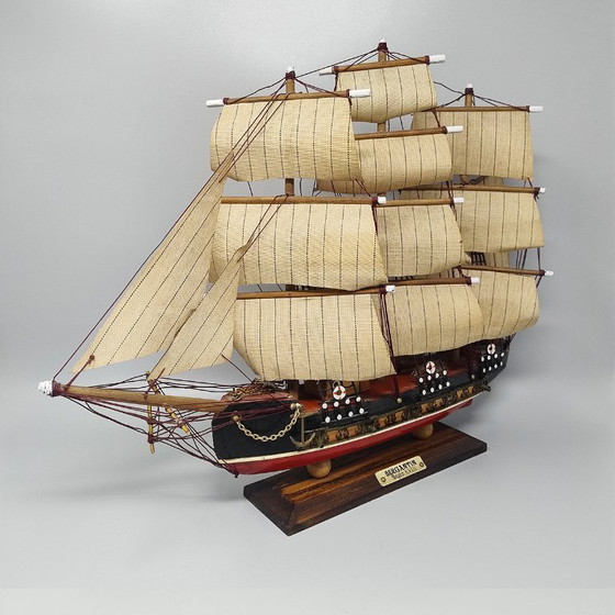 Image 1 of Impresionante maqueta de barco Bergantin Siglo XVIII de los años 70. Hecha a mano. Fabricada en Inglaterra.