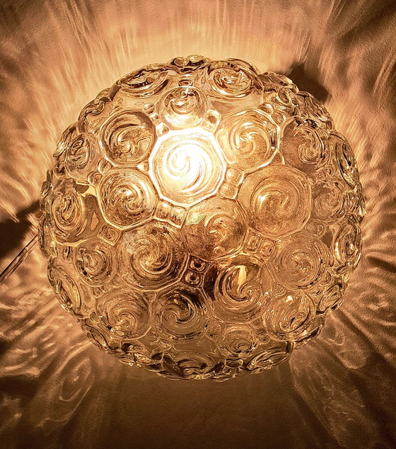 Image 1 of Applique ou plafonnier Helena Tynell escargots 1970