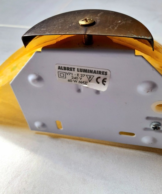 Image 1 of gekleurde glazen wandlamp