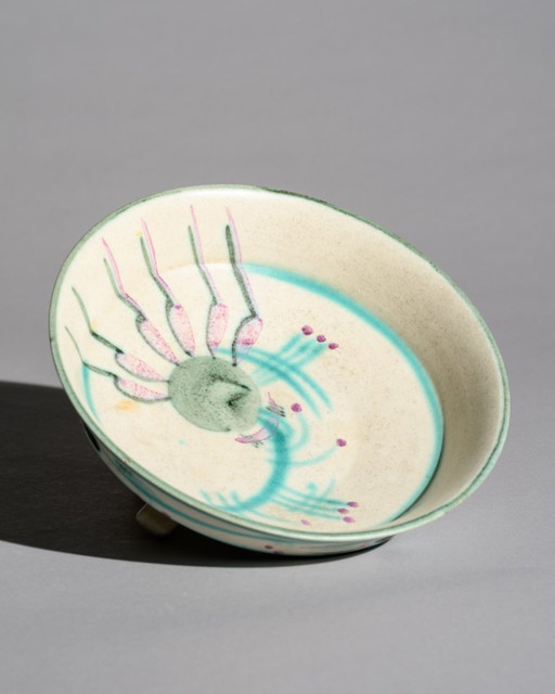 Margarete Heymann-Löbenstein Haël-Werkstätten Art Deco Ceramic Footed Bowl 1930s