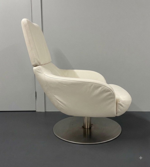 Sillón giratorio de cuero Natuzzi Design Modelo Brend – draaistoelen, Leather, Metal (photo 2 of 7)