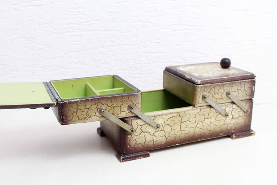 Image 1 of Macchina da cucire da tavolo, scatola da cucito vintage