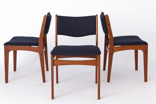 Teak dining chairs 1970S from Uldum Danish Teak Vintage