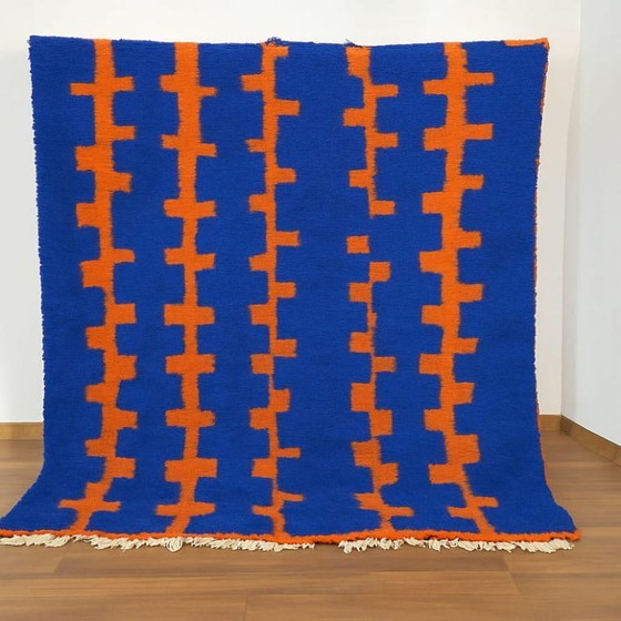 Image 1 of Marokkanischer Teppich aus Naturleinen, 200 x 200 cm