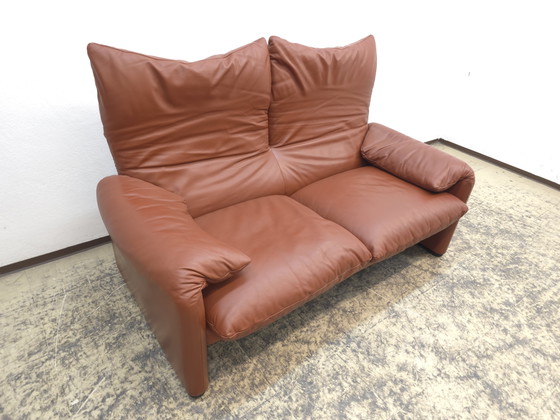 Image 1 of Set da suite Cassina Maralunga con divano di design in pelle.