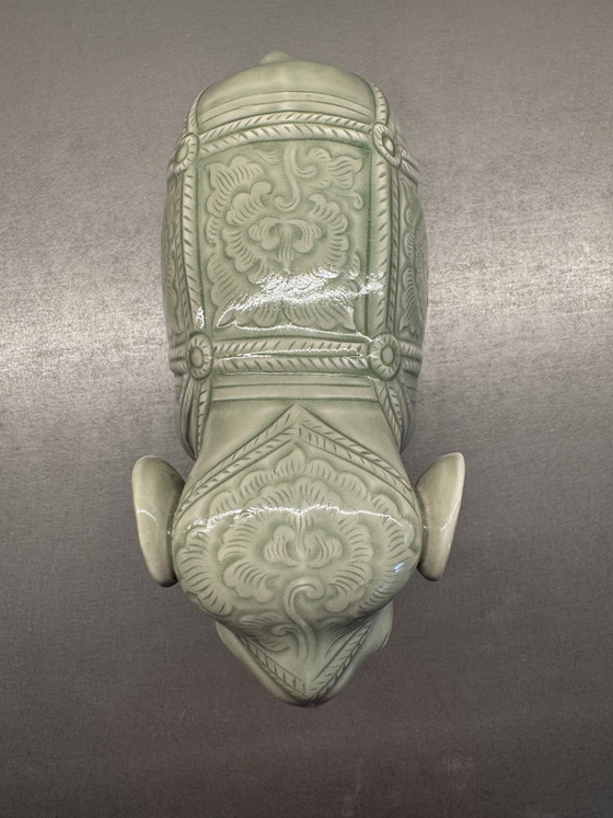 Elefante de cerámica celadón de Siam antiguo – Siam Celadon, Objetos decorativos, Ceramic (photo 6 of 11)