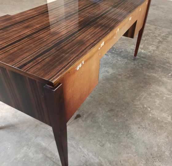Image 1 of Bureau vintage de style Art déco en ébène de Macassar