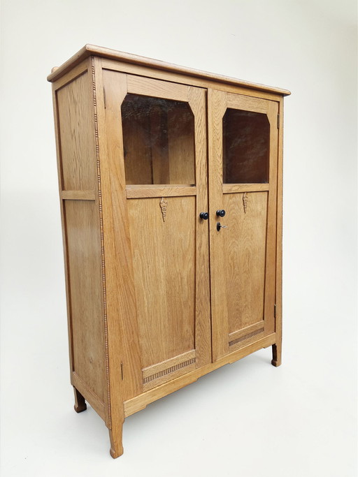 Antiker Schrank der Amsterdamer Schule, Art-Deco-Bücherregal