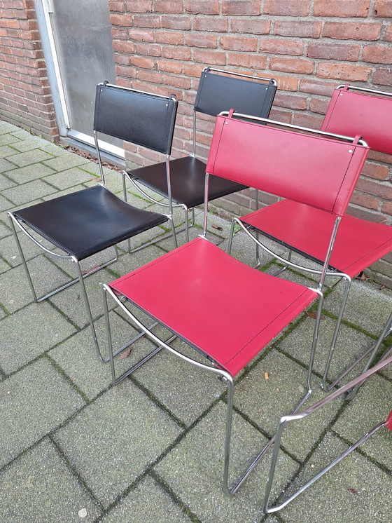 Image 1 of 6 Italian design chairs in the style of Giandomenico Berlotti