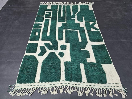 Tappeto berbero verde fatto a mano – Autentico tappeto marocchino in lana 200/300 – Tappeti, Wool (photo 7 of 7)