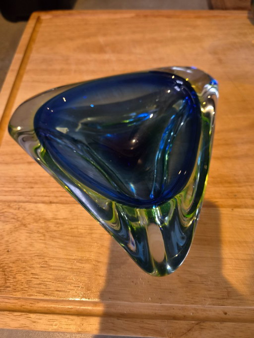Murano Sommerso glazen asbak of schaal
