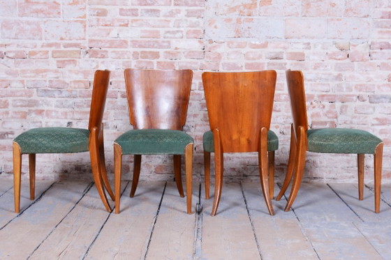 Set of 4 Original Art Deco Chairs, J. Halabala, UP Zavody, Chrome, Czech, 1940s – UP Závody, Dining chairs (photo 8 of 12)