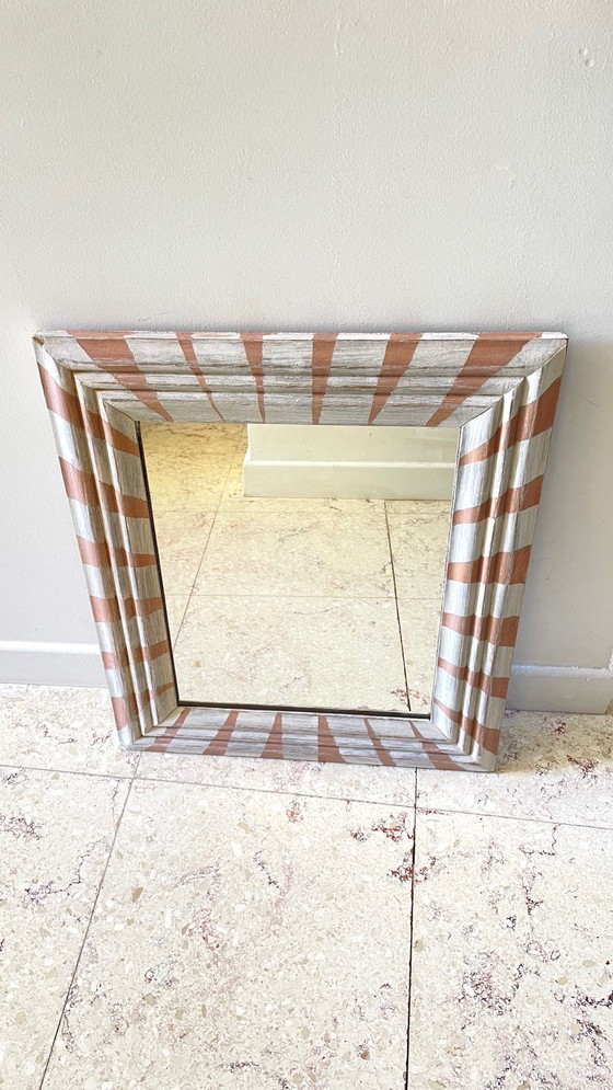 Image 1 of Specchio antico in legno dipinto a mano