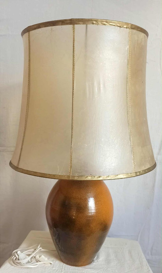Image 1 of Lampada in terracotta e ceramica anni '70, altezza 69 cm