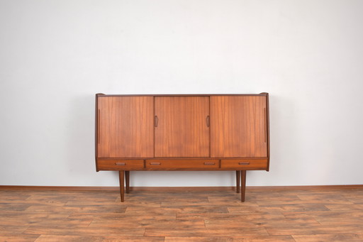 Dänisches Sideboard aus Teakholz mit Schiebetüren und Schubladen, 1960er Jahre