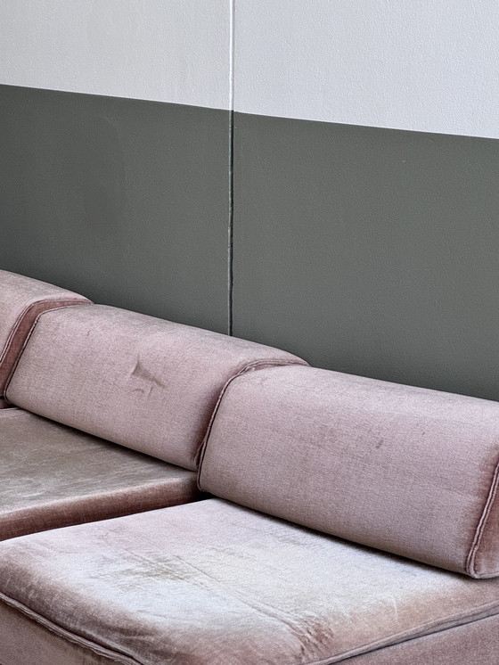 Image 1 of Vintage modular sofa mohair velvet