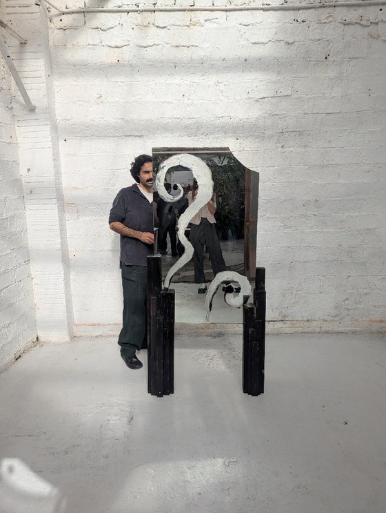 Image 1 of Burn to Born - Handgemaakte spiegel van PONCE STUDIO