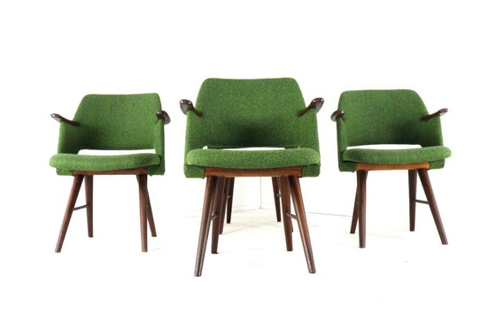 Image 1 of Set of 4 Pastoe chairs FT30 vintage upholstered