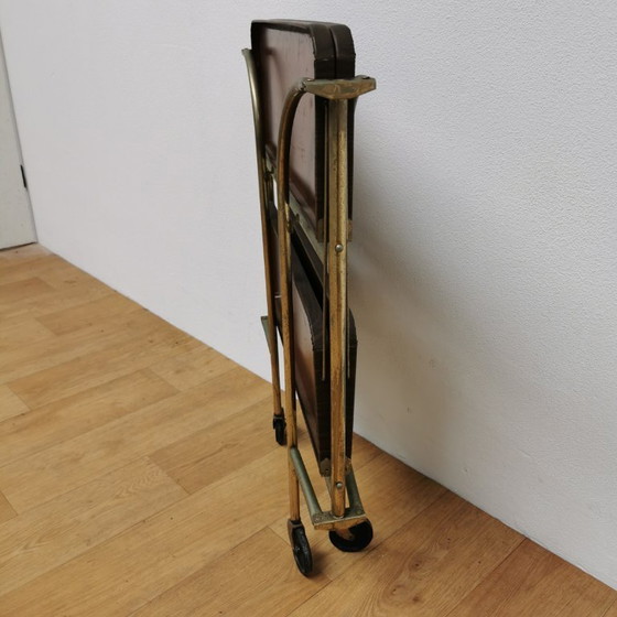 Image 1 of Carrello bar vintage pieghevole, carrello porta bevande, carrello portavivande