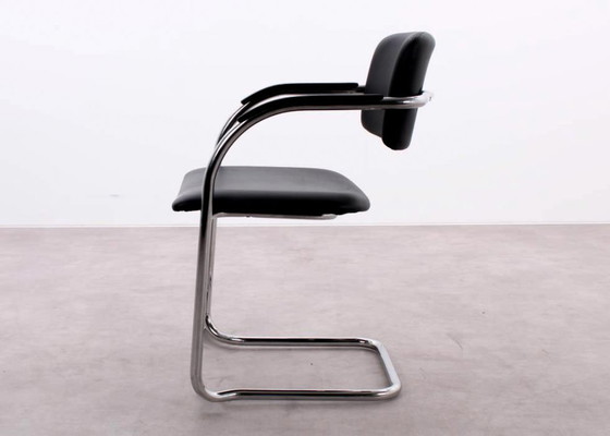 Image 1 of 4x Sedia da conferenza Lande Cole nera