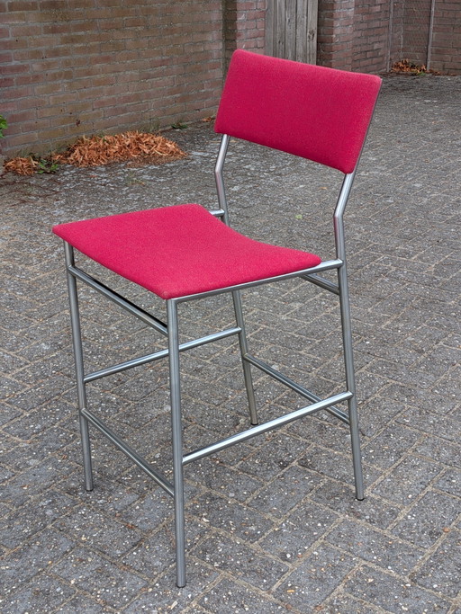 Originele Martin Visser SB 07 Barkruk voor 't Spectrum - Rood – barkrukken, Wool, rvs (photo 2 of 13)