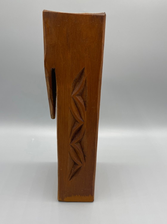 Gesneden houten doodskist in de vorm van een maaier – landelijke volkskunst – Decoratieve objecten (photo 4 of 7)