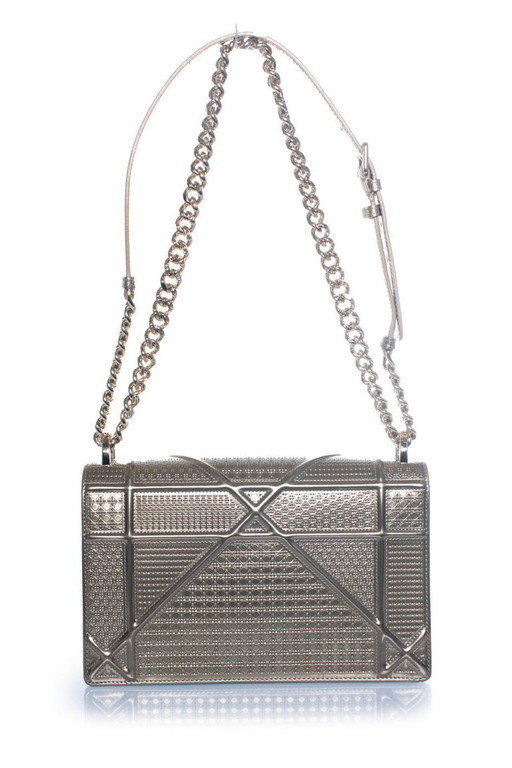 Borsa a tracolla Christian Dior, modello Diorama metallizzato