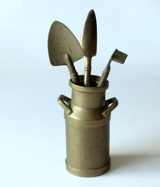 Image 1 of Miniatur Bonsai Set 4-teilig aus Messing