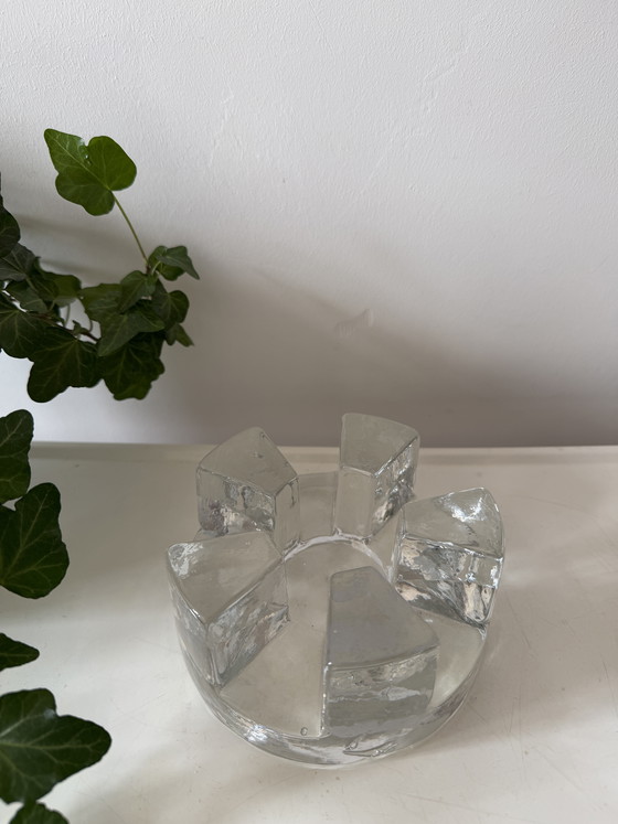 Image 1 of Brutalist tealight holder thick glass