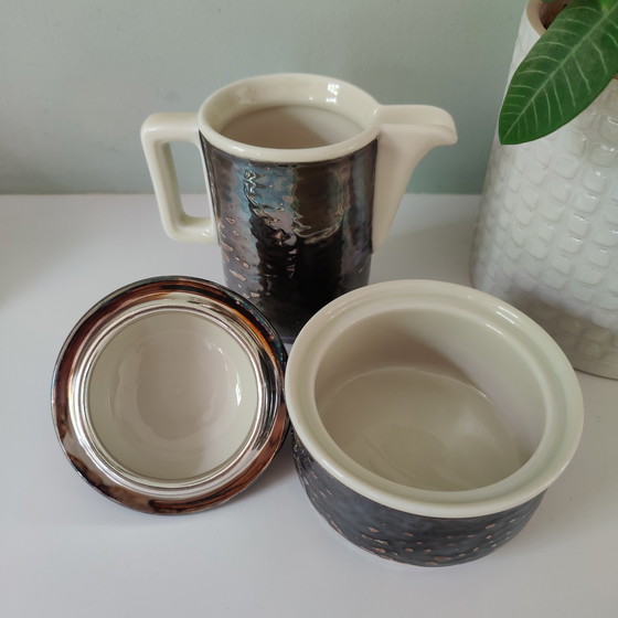 Image 1 of Lattiera e zuccheriera Art Deco WMF - placcate in argento