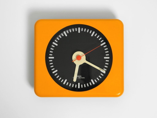 Beautiful original 1970s Krups wall clock in typical Space Age design