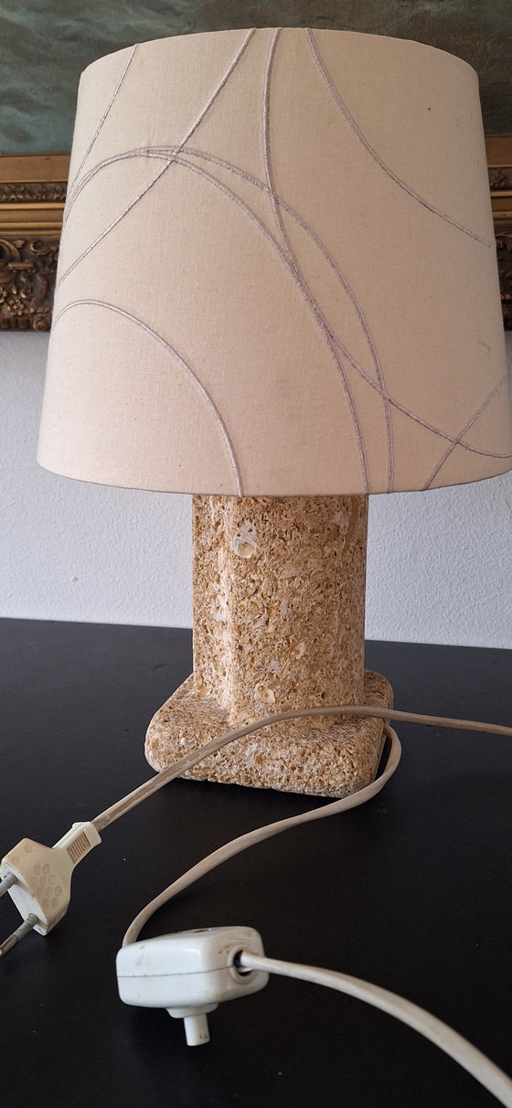 Image 1 of Table Lamp Lamp G. Esnault Sculpture Brutalist Stone Shape Gilles Paul Esnault
