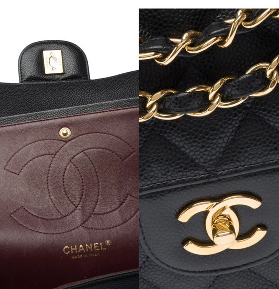 Image 1 of Sac CHANEL Timeless/Classique en Cuir Noir - 103396