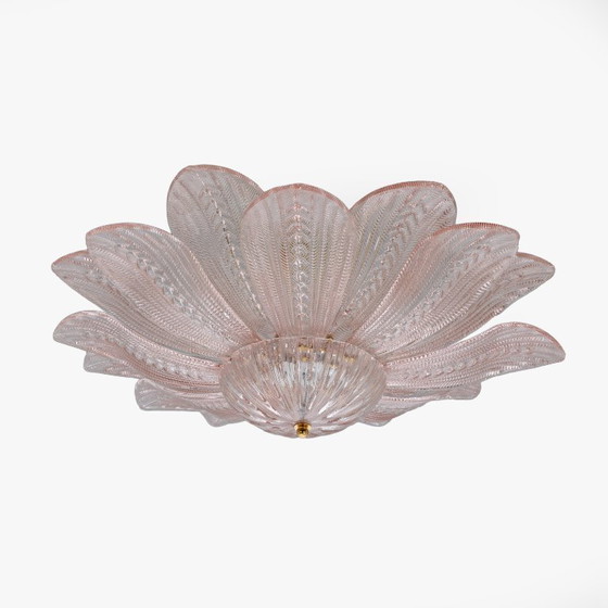 Image 1 of Mid-Century Modern “Margherita Rosa” Murano Glass Ceiling Light