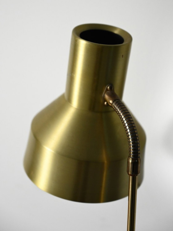 Image 1 of Gold-finish table lamp attributed to EWÅ, Värnamo