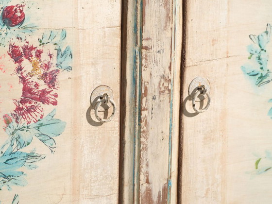 Credenza antica dipinta in legno di pino – Cina, circa 1930 – Credenze, Brass (photo 10 of 40)