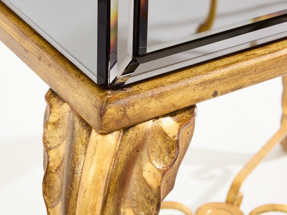 Image 1 of Mueble bar Maison Jansen de madera dorada y espejos 1940