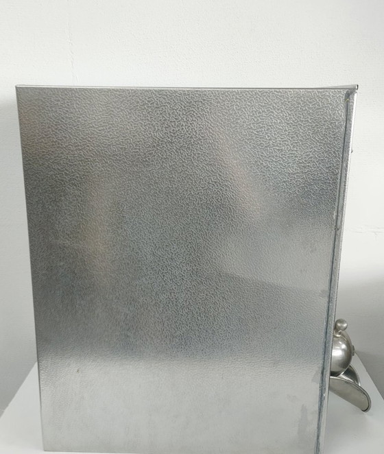 Rare Vintage Metal Coffee Bean Silo/Dispenser, Decorative Objects, Silver (photo 3 of 8)