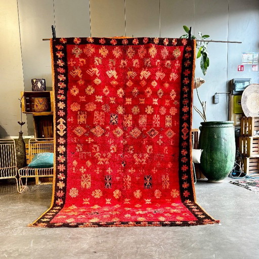 Vintage Marokkaans Boujad-tapijt 180x290 cm – Handgemaakt Berber wollen tapijt