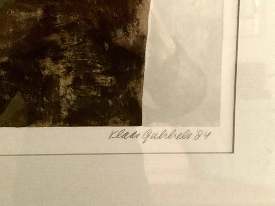 Image 1 of Lithographie de Klaas Gubbels, encadrée