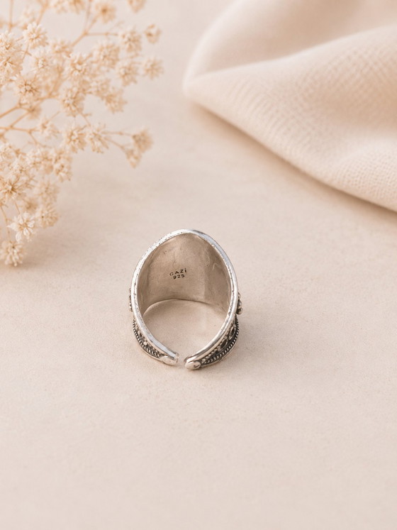 Image 1 of 925 Sterling Silber Ring 1990er ungetragen