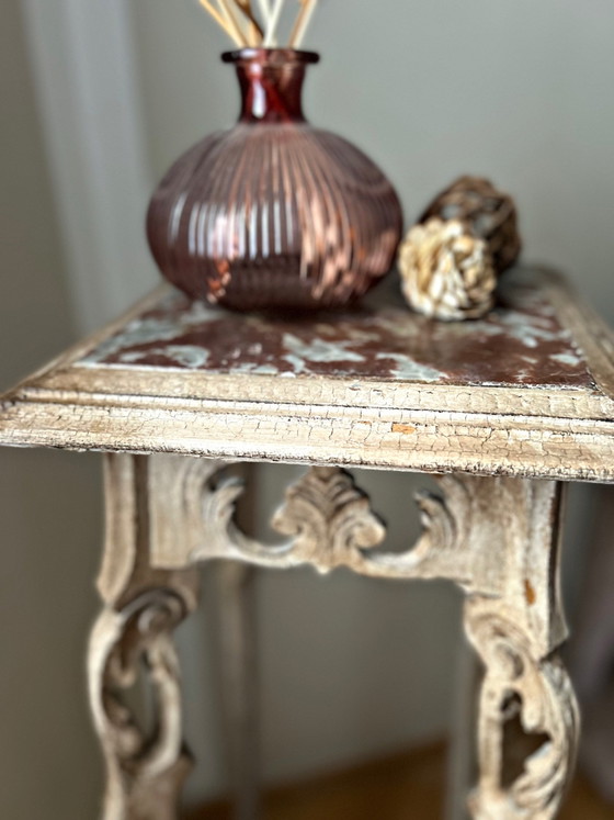 Sellette antica patinata – Stile Art déco – Fascino e autenticità – Console, Legno (photo 9 of 12)