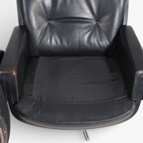 Image 1 of Fauteuil lounge en cuir Eugen Schmidt, 1960
