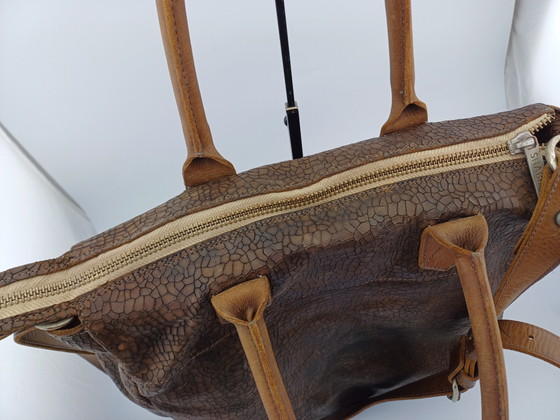 Bolso de Trabajo Grande Cuero Marrón Craquelado Como Nuevo – Shabbies Amsterdam, Bolsas para portatil (photo 7 of 8)