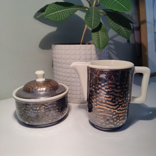 WMF Art Deco milk jug and sugar bowl - silver-plated