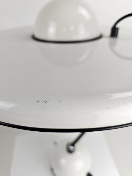 Image 1 of Zeer bijzondere space age tafellamp metaal en kunststof bol 