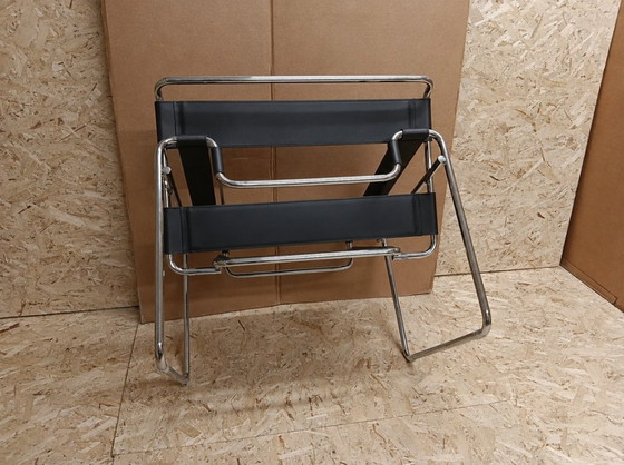 KNOLL Int. 2 Poltrone B3 WASSILY (NUOVE) acciaio inox e cuoio NERO, Pelle (foto 14 di 22)