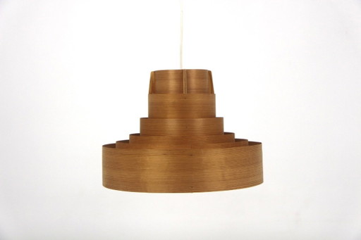 Suspension en bois lamellé-collé, marron clair